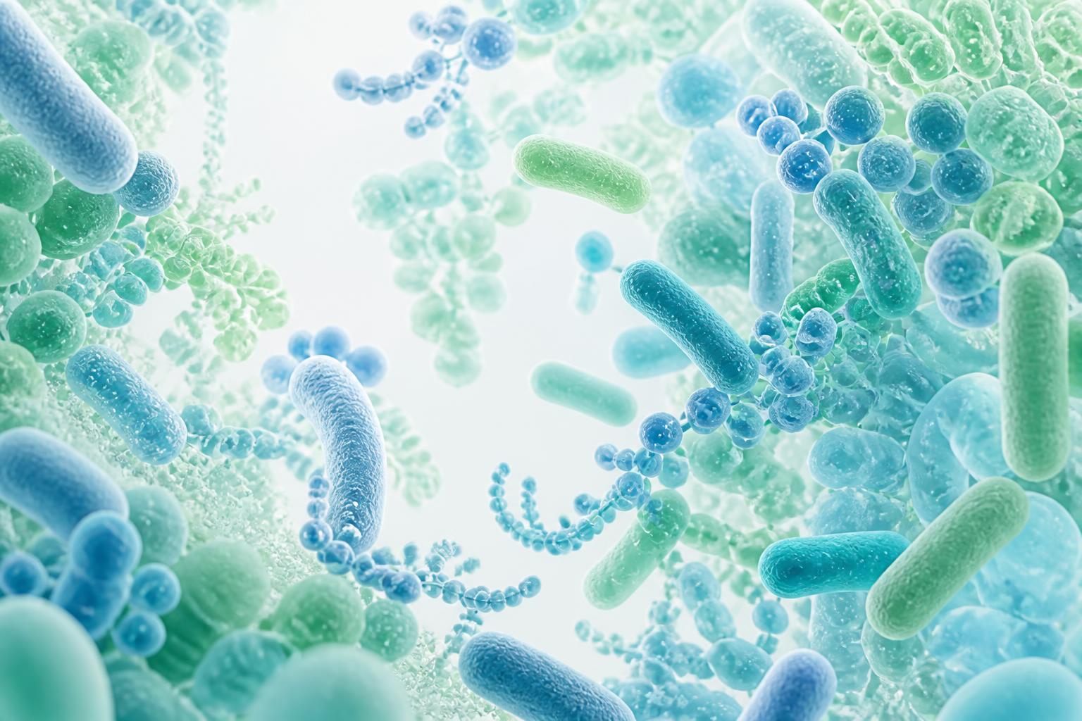 Microscopic view of beneficial oral bacteria colonies